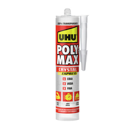 UHU POLY MAX® CRISTAL EXPRESS 100% TRANSPARENTE 300 G