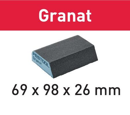 Bloco abrasivo 69x98x26 120 CO GR/6 Granat