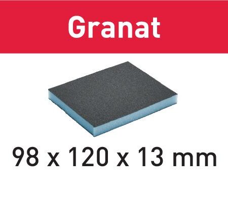 Esponja abrasiva 98x120x13 120 GR/6 Granat