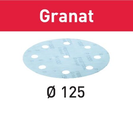 Discos de lixa STF D125/8 P1200 GR/50 Granat